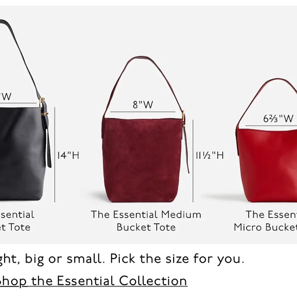 NWT The Essential Medium Bucket Tote - Merlot - Picture 6 of 9